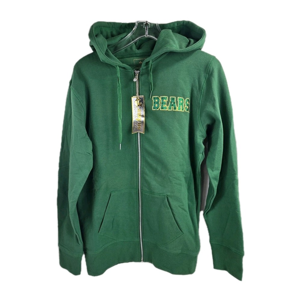 NWT Baylor University Campus Couture Bling Rhinestones Full Zip Hoodie Size XL